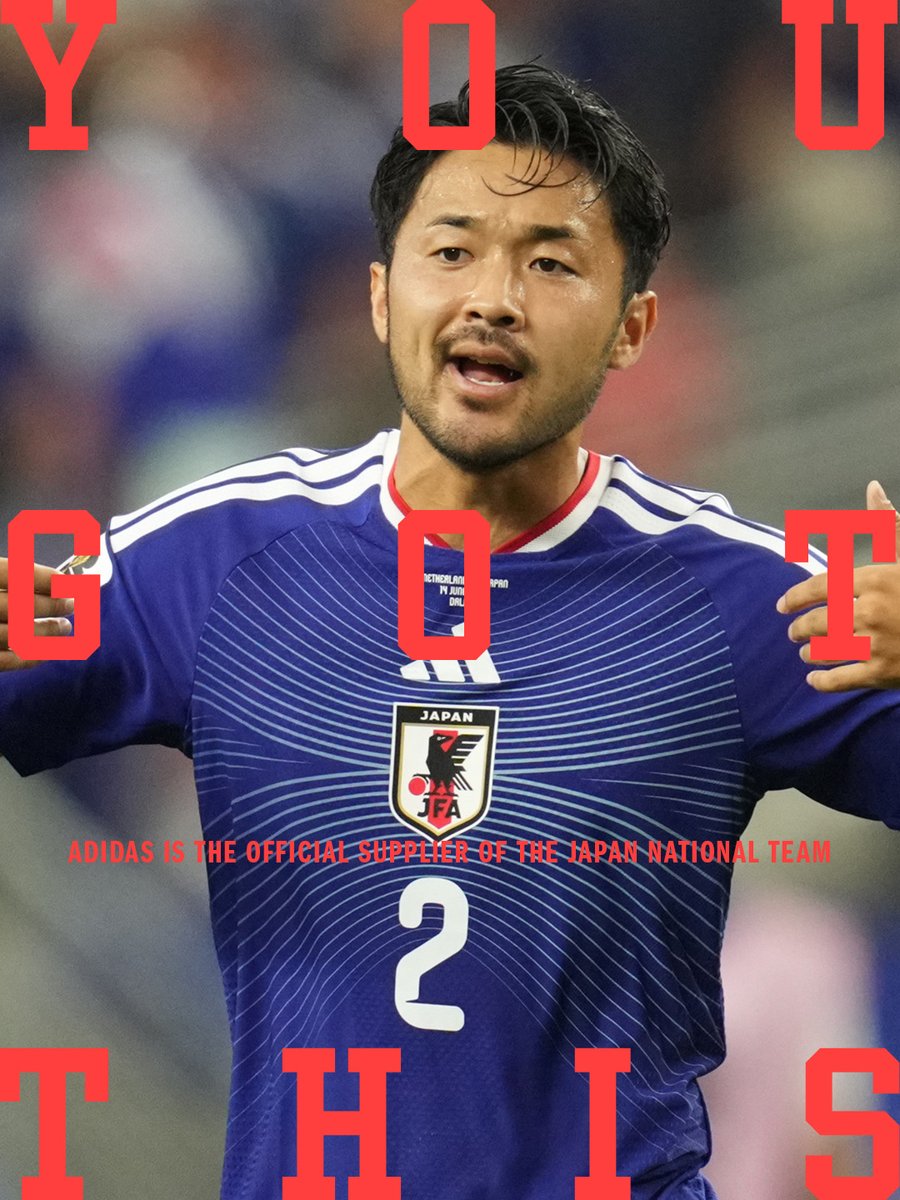 adidasJP's tweet photo. その勢いは止まらない。
最高の景色まで突き進むだけ。
日本一丸で、次のステージへ。
大丈夫、いける。

@jfa_samuraiblue 

#SAMURAIBLUE  #FIFAWORLDCUP
#YouGotThis https://t.co/yilKS2ZLxn