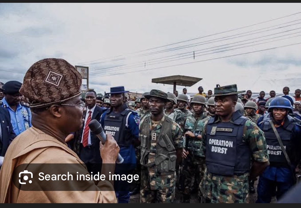 sanusi1995's tweet photo. Six years after his passing, the memory of Senator Abiola Ajimobi remains etched in the minds of many Oyo residents.

One of the defining moments of his administration came during the re-launch of Operation Burst, when parts of Ibadan, particularly the Kudeti axis, were under siege from the notorious “One Million Boys” gang. At the launch, Ajimobi issued a bold challenge to the hoodlums, daring them to come out with their charms and test them against the AK-47s of security operatives 😂 

It was a statement that reflected his firm stance against criminality and his determination to restore peace to Oyo State. Following the intensified security operations, normalcy gradually returned to Kudeti and surrounding communities, allowing residents to go about their daily lives without fear.

that fearless approach to leadership remains one of the many reasons Ajimobi is remembered as a governor who confronted insecurity head on and stood firmly on the side of law abiding citizens.

#AjimobiLivesOn