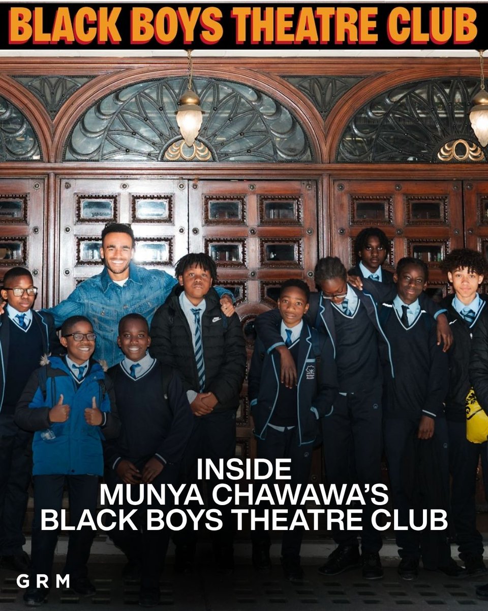 GRMDAILY's tweet photo. THIS IS BIG 👏🏾🎭

Munya Chawawa’s Black Boys Theatre Club is opening doors for young Black boys through theatre, creativity and new experiences ❤️ https://t.co/hNPYoioJ8S