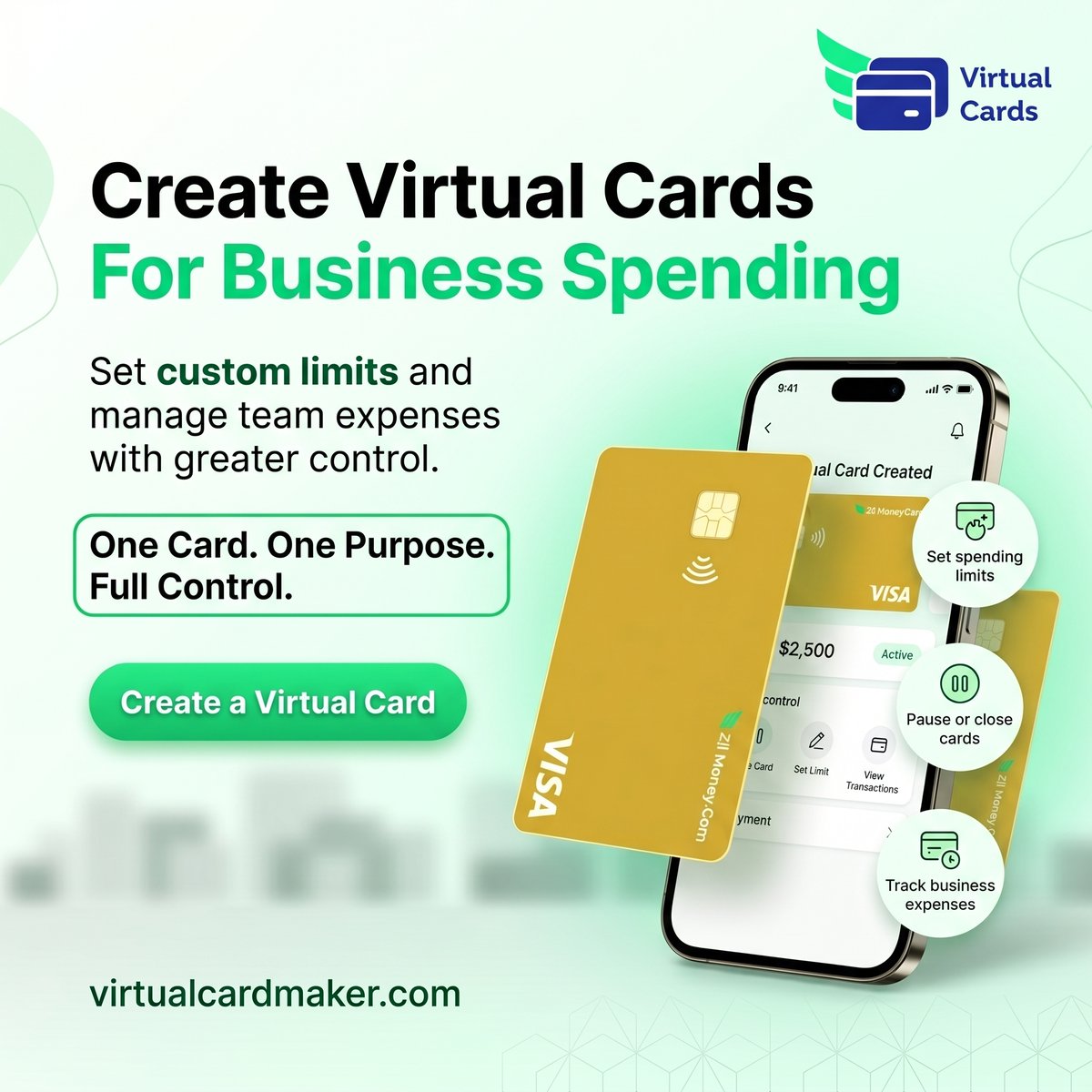 virtualcardmake's tweet photo. Create virtual cards for specific employees, teams, or business purchases. Set custom limits, pause cards when needed, and keep spending organized with Virtual Card Maker.

Create a virtual card at https://t.co/LOdgdgnLYh

#BusinessVirtualCards #VirtualVisaCard #SpendManagement https://t.co/JZTcxBEemW