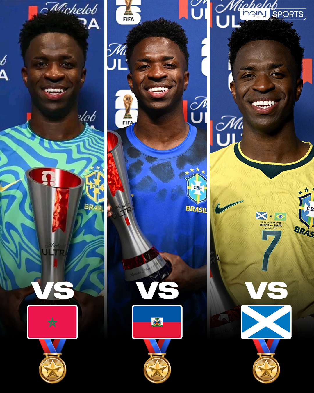 💪 Vinicius Jr a été élu homme du match 3 fois en 3 matchs depuis le dé...