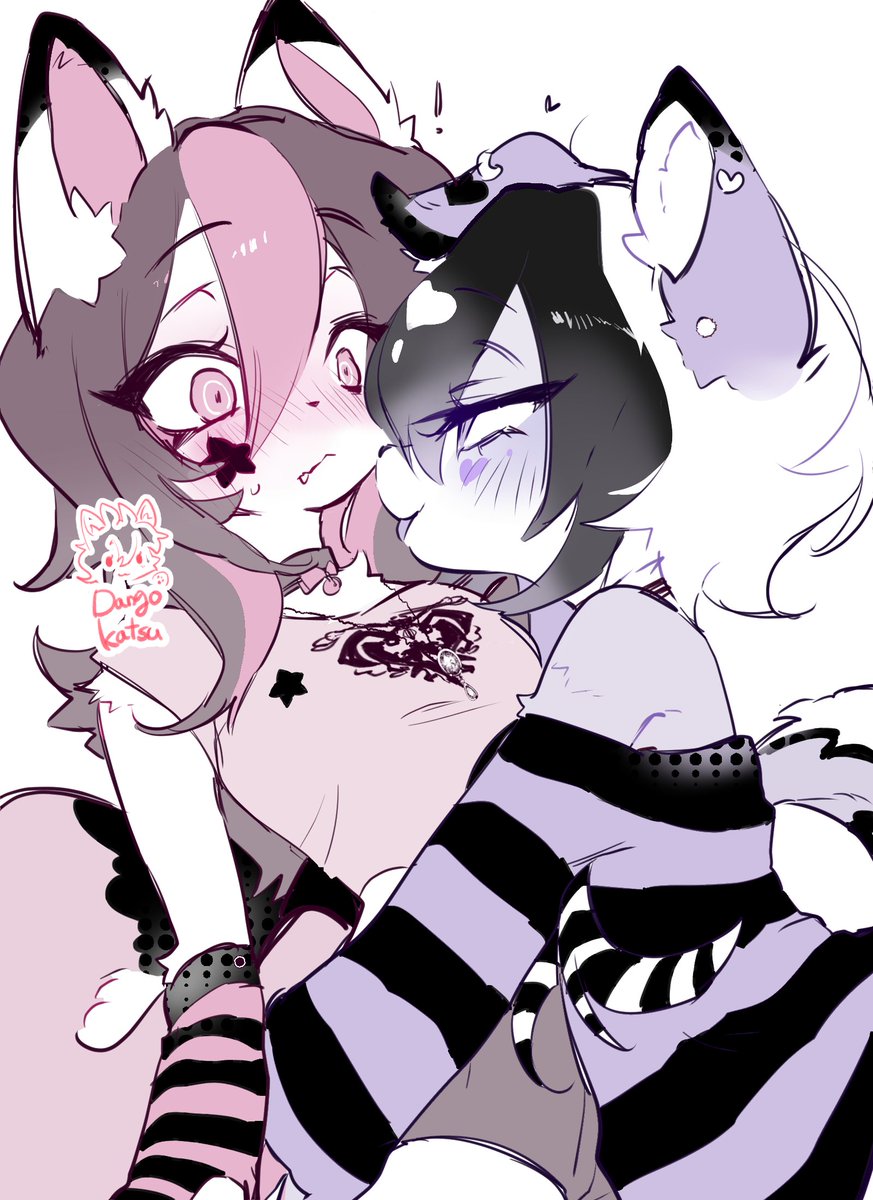 Dangokatsu's tweet photo. Commission work💜🩷 https://t.co/VZ2V0ovHqI