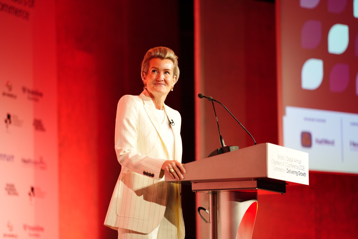 britishchambers's tweet photo. 📍“Delivering Growth” starts right now! 
 
🎤 Our Director General, @BCCShevaun CBE, is setting out what business needs from Government - and how the Chamber Network is already driving growth across the UK and globally. 
 
This is about action, not just ambition. 
 
💬 She says: “Back business, and we’ll deliver growth. If we want to see growth - our political leaders must reduce, the burdens on business. You must back businesses, not tax them.” 
 
🫵 What’s one change you want to see from Government to support growth? 

#WhereBusinessBelongs #BusinessGrowth #UKBusiness #EconomicGrowth #Policy #GrowthAgenda #UKEconomy