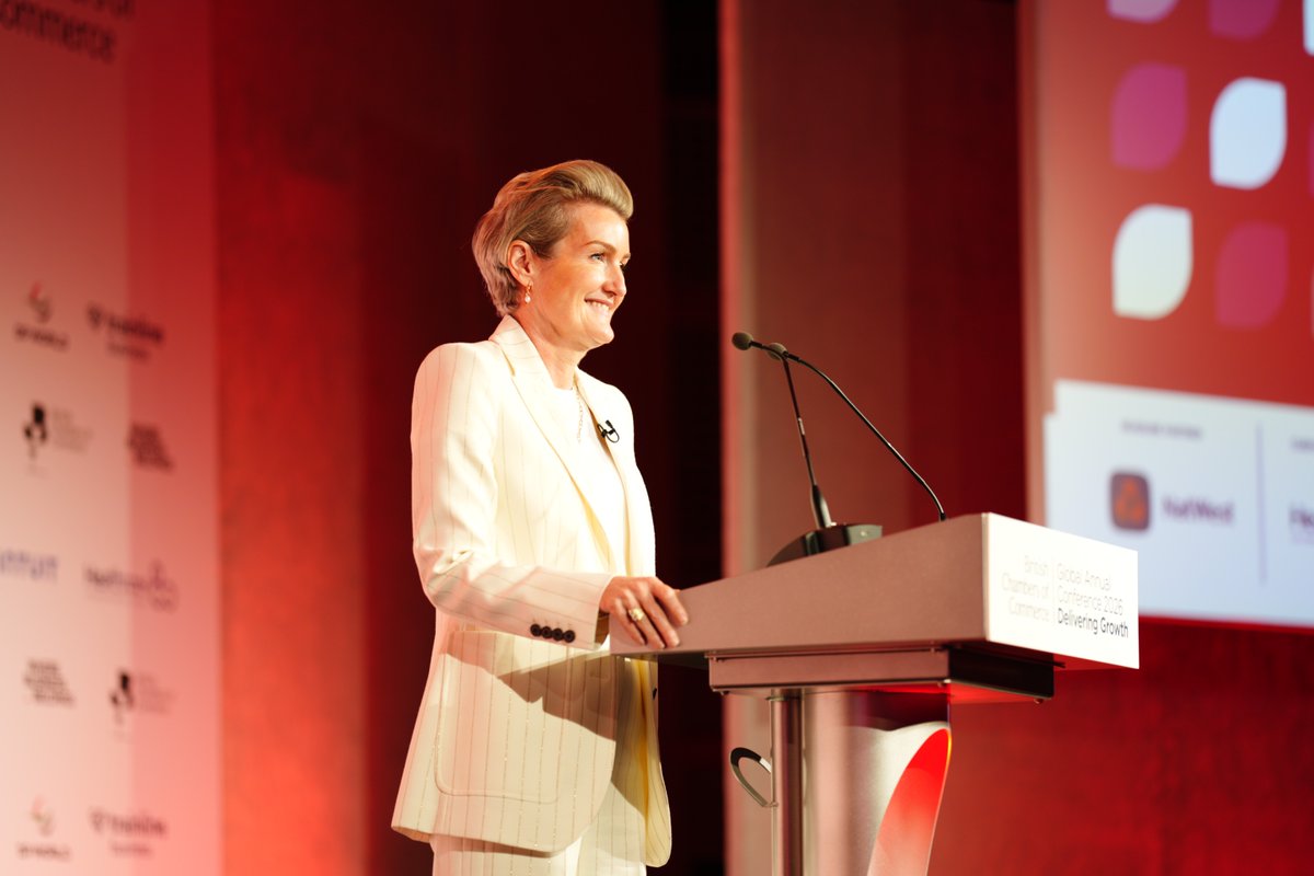 britishchambers's tweet photo. 📍“Delivering Growth” starts right now! 
 
🎤 Our Director General, @BCCShevaun CBE, is setting out what business needs from Government - and how the Chamber Network is already driving growth across the UK and globally. 
 
This is about action, not just ambition. 
 
💬 She says: “Back business, and we’ll deliver growth. If we want to see growth - our political leaders must reduce, the burdens on business. You must back businesses, not tax them.” 
 
🫵 What’s one change you want to see from Government to support growth? 

#WhereBusinessBelongs #BusinessGrowth #UKBusiness #EconomicGrowth #Policy #GrowthAgenda #UKEconomy