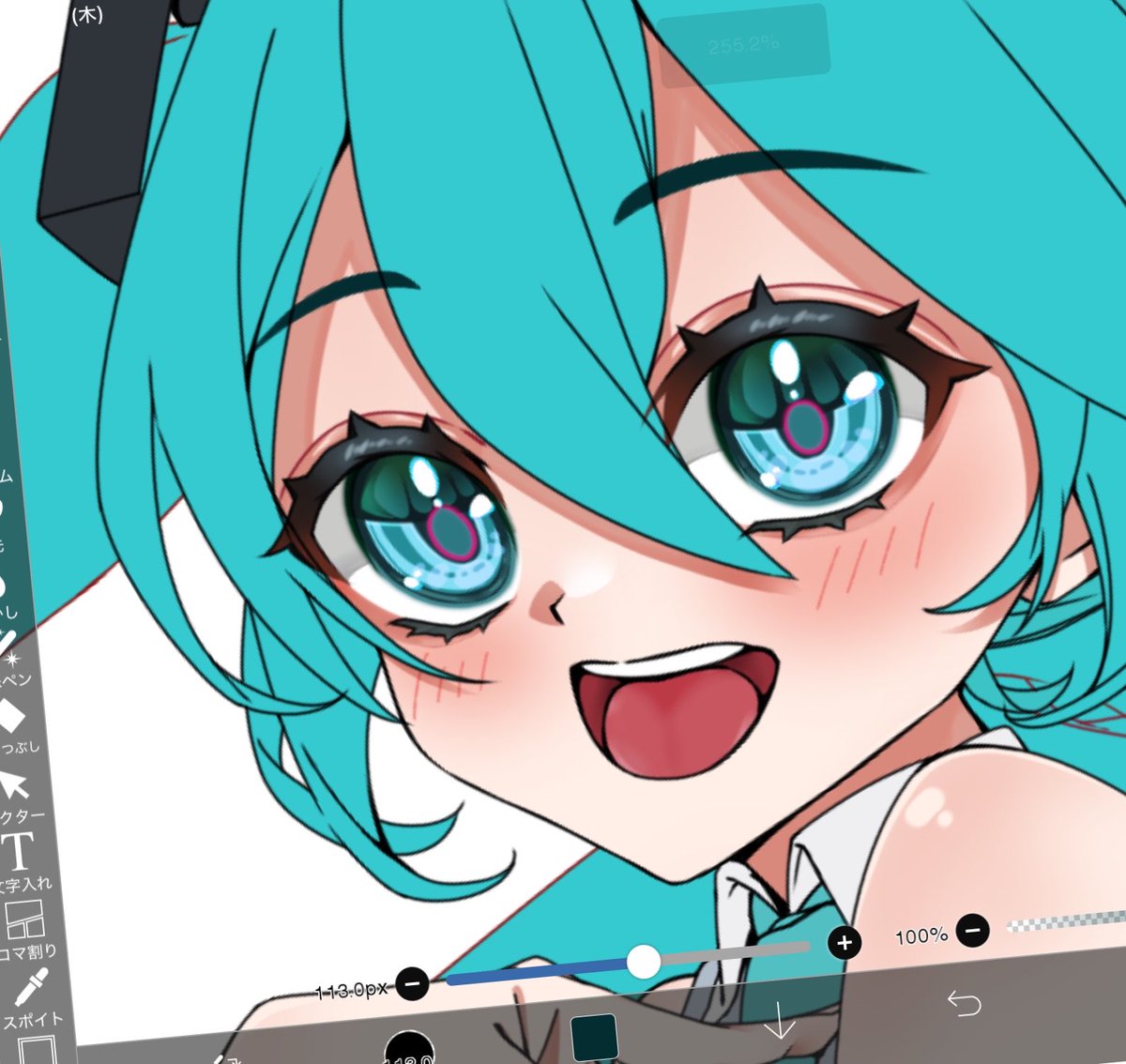 papillon_sheep's tweet photo. 何描くか迷ったらとりあえずミクちゃんを描いてみる~ https://t.co/l8Bm0fVDLH