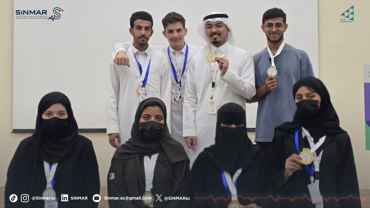 SINMARsc's tweet photo. التميز ليس وليد الصدفة، بل هو نتاج عقول قادرة على الاستجابة والتفوق تحت أي ظرف .

حصيلة مشاركة أعضاء فريق SINMAR في مخيم الإبداع "DOW" مع @InjazSA :
🏅 4 ذهبيات | 2 فضية | 1 برونزية.
هذه الكفاءة هي المحرك الأساسي خلف حلولنا القادمة لضمان الأمان والاستجابة المتقدمة . https://t.co/Y6ZmORoHAi