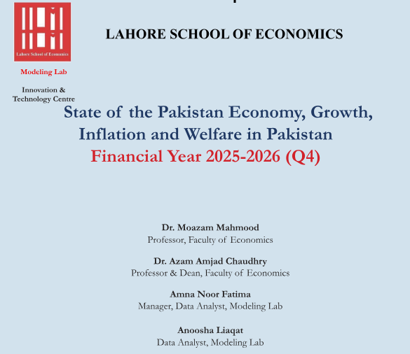 Lahore_School's tweet photo. #LahoreSchoolofEconomics, Innovation and Technology Centre, State of the Pakistan Economy, Growth, Inflation and Welfare in Pakistan, Financial Year 2025-2026 (Q4) released.
Read here:
https://t.co/onvKxh3mLO https://t.co/AN2uL3kRMH