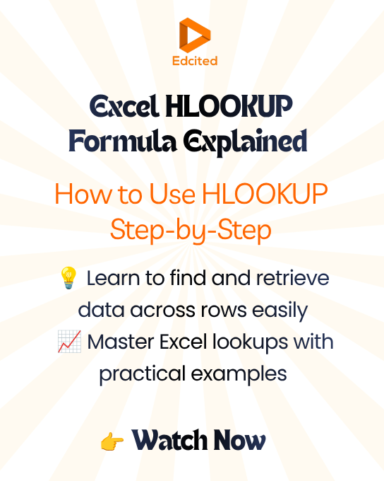 Edcited_'s tweet photo. Watch the full video: https://t.co/ZItVZrwDes

#ExcelTips #HLOOKUP #LearnExcel #DataAnalytics #ExcelTricks #Edcited #OfficeSkills #DataScience #ExcelTutorial #SpreadsheetTips #ProductivityHacks https://t.co/uvNCINAwhh