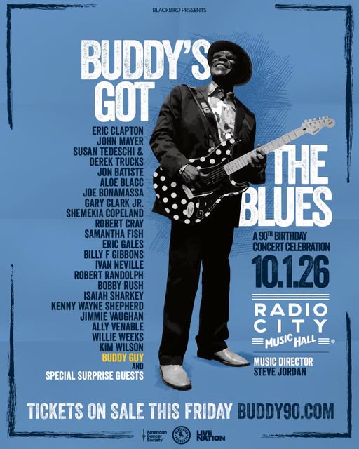 BluesMattersMag's tweet photo. If you could see just one blues concert, this might be it.

Buddy Guy's 90th birthday celebration brings together Eric Clapton, Joe Bonamassa, Susan Tedeschi, Derek Trucks, Gary Clark Jr. and many more.

Read more:
https://t.co/zkiZjzWkWi https://t.co/TTdWtxhixE