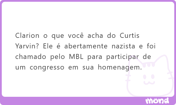 clarionrox's tweet photo. Começou oficialmente a temporada de ver nazista debaixo da cama 🙂

Falando sério, esse sujeito tem umas ideias bem esquisitas, mas nazismo não é uma delas. 

Geralmente as acusações de nazismo vêm dele fazer a afirmação de que existem diferenças genéticas entre as etnias humanas, algo extremamente inaceitável no "Index Factorum Prohibitorum"  👻👻👻