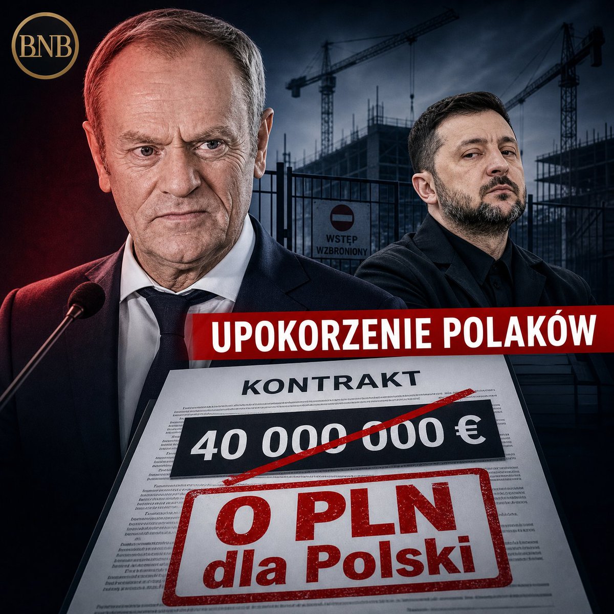 BNBNewsy's tweet photo. Szczyt upokorzenia w Gdańsku‼️

Mer Lwowa przyjeżdża do Polski, żeby podpisać 6 potężnych kontraktów z zagranicznymi firmami - z Litwy, Niemiec, Czech, Szwecji i Francji. Dla Polski? Równe ZERO.

Mało tego. W tym samym czasie Lwów blokuje polską firmę, która ukończyła tam inwestycję w 95%, zakazuje polskim pracownikom wstępu i zalega im 10 mln euro!

A mer Sadowy z uśmiechem dziękuje Polakom za „gościnność”.