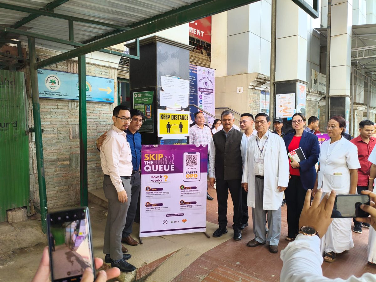 AyushmanNHA's tweet photo. Dr. @Sunil_Barnwal, CEO, NHA, visited Jawaharlal Nehru Institute of Medical Sciences (JNIMS), Imphal, to review the on-ground implementation of Ayushman Bharat Digital Mission #ABDM and Ayushman Bharat #PMJAY. During the visit, he interacted with beneficiaries and doctors

1/3 https://t.co/0ZbNHy2lir