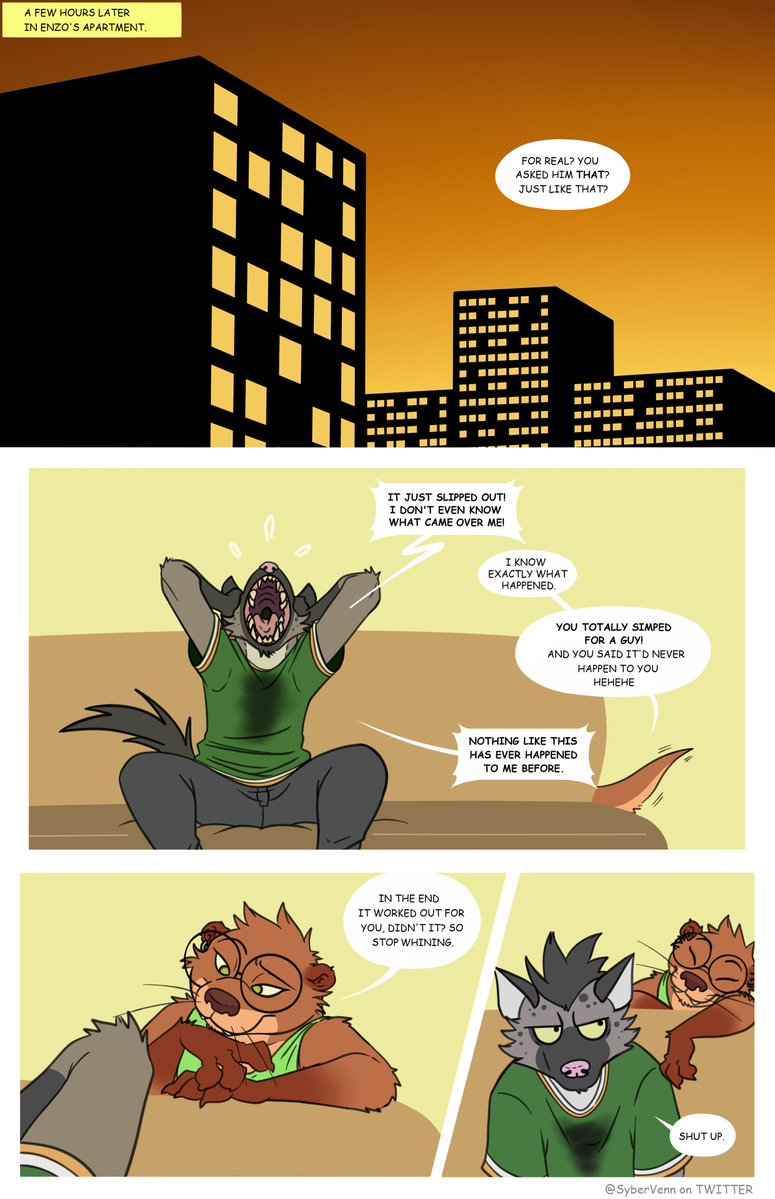 SyberVenn's tweet photo. We're back! since you were so sweet to Enzo and Alex in the first chapter, I couldn't keep you waiting. 💙💙
The first 2 pages of Chapter 2 of "Love at First Spot" are out now! Introducing Enzo's roommate 👀

"Poor Enzo, always so negative when it comes to being loved" https://t.co/HOalbIHRye