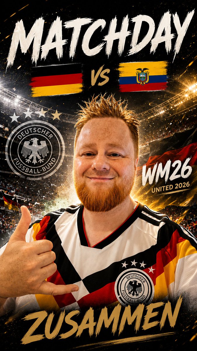 PushKaiser's tweet photo. Matchday!! #DFBTeam https://t.co/LwPT7cj0lV