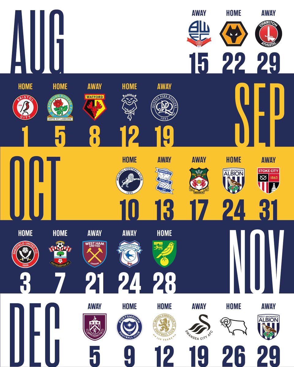 pnefc's tweet photo. All set for the 2026/27 Championship season. 🗓️

#pnefc