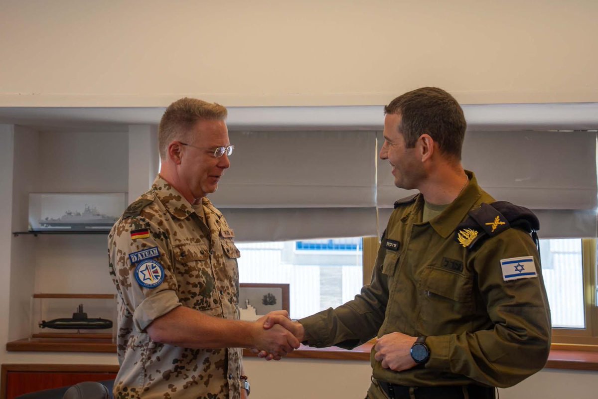 LTC_Ariella's tweet photo. 🇮🇱🤝🇩🇪 Visit of a German Navy Vessel to the Port of Haifa

During the visit, a joint sail (PASSEX) was conducted between the German Navy vessel and an Israeli Navy vessel as part of efforts to enhance operational cooperation, exchange knowledge, and deepen the professional relationship between the two navies.

The visit marks another step in strengthening the professional and operational ties between the two navies.