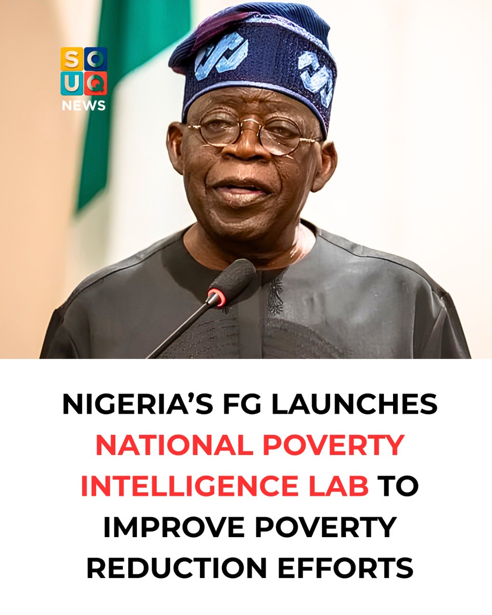SOUQNewsTV's tweet photo. Federal Government launches National Poverty Intelligence Lab to improve targeting and monitoring of poverty reduction programmes nationwide.
What do you think about this move? let us know in the comments.
#Nigeria #PovertyReduction #NewsUpdate https://t.co/wcCRXzmz48