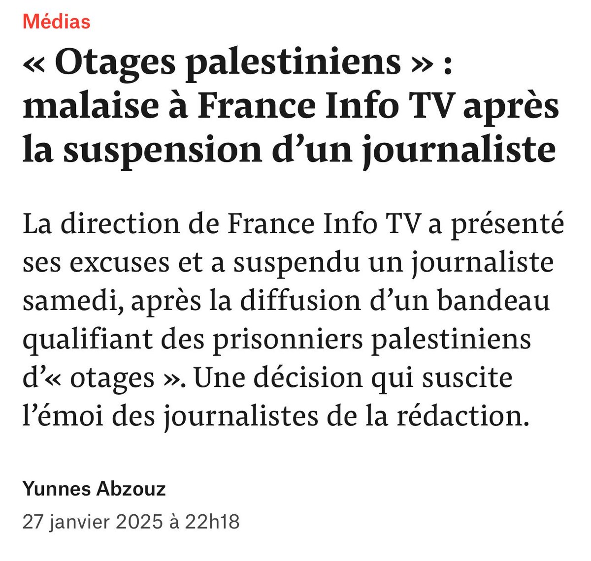 kamilabderrahmn's tweet photo. @franceculture Les journalistes pro Israël peuvent commettre toutes les fautes qu’ils veulent jusqu’à diffuser des montages fallacieux à l’antenne, ils ne sont jamais sanctionnés. https://t.co/ytsJeyxlGl