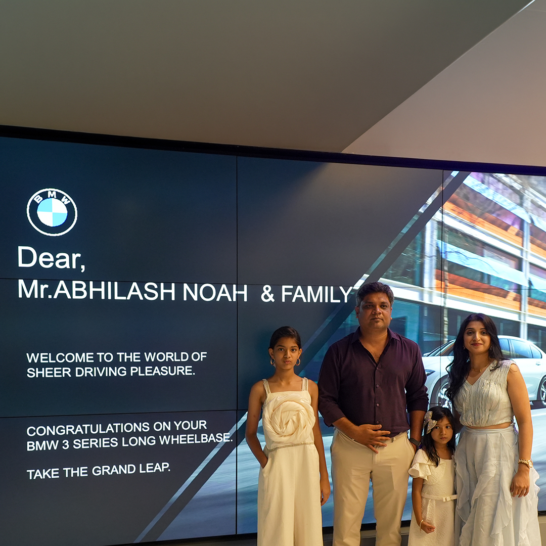 bmwdeutsche's tweet photo. A new chapter of #3rill, unlocked.
Congratulations to Mr. Abhilash Noah and Family on their brand new BMW 3LWB. Welcome to the world of sheer driving pleasure.
#BMW3LWB

Book your test drive today: 📲 +91 9971314315
---
#SkipBoring #Luxury #BMW #deutschemotorenwhitefield https://t.co/Y2QYuKGsF4