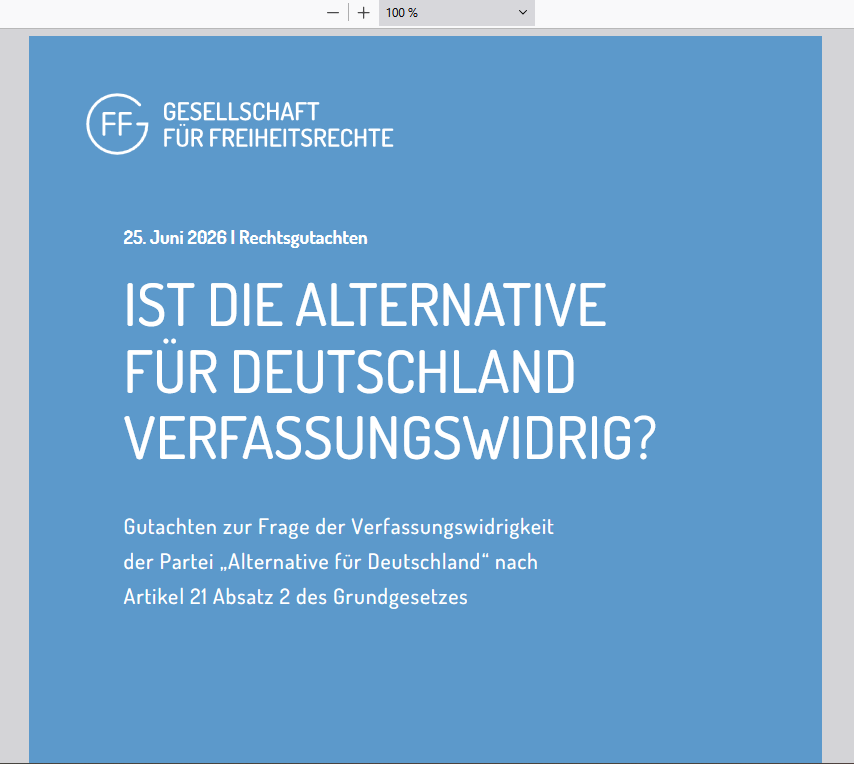 BeateNuss's tweet photo. ein achtköpfiges Team aus Juristen, Rechtsextremismus-Fachleuten und Datenanalysten bei der Gesellschaft für Freiheitsrechte hat ein umfangreiches Gutachten   erstellt 
https://t.co/Wb4OzedVsb https://t.co/NAraPjwZlb