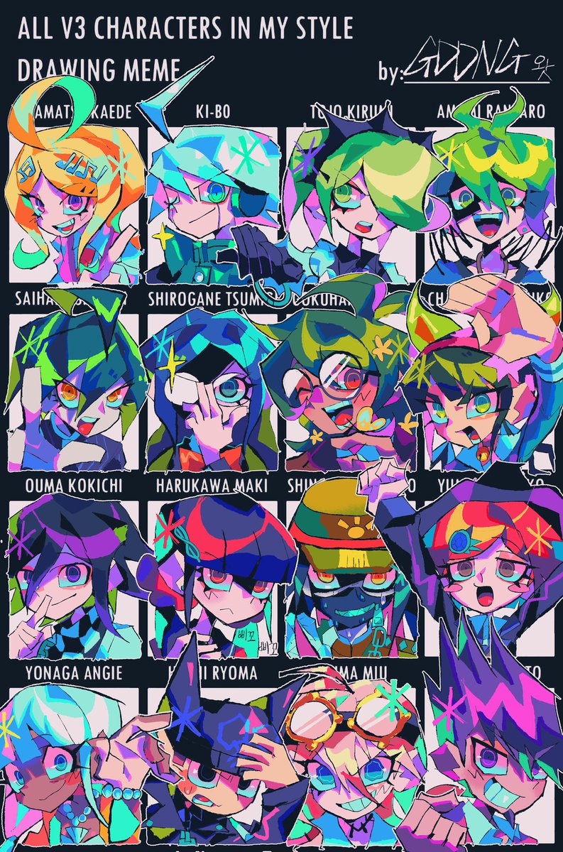 wattsup000's tweet photo. #danganronpa 
뉴단 올캐 ㅈ뺑이 끝! https://t.co/Dr3nwF5nAL