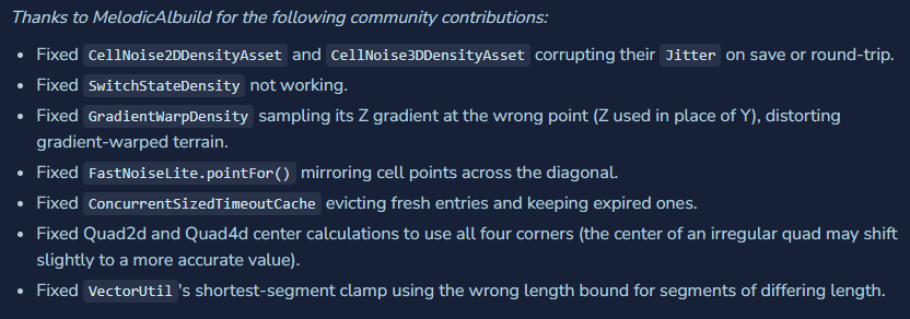 MelodicAlbuild's tweet photo. Been hard at work, and really great to see that I was able to help improve the game. Thanks @ZeroErrors and @Hytale for the attribution! https://t.co/zOzmwKY9V7