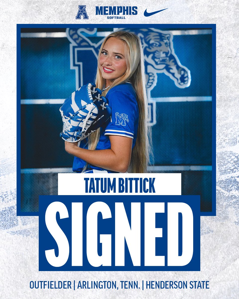 MemphisSoftball's tweet photo. Bringing a local talent back to the Ⓜ️

#GoTigersGo | @TatumBittick https://t.co/Q8lI8x6FIo