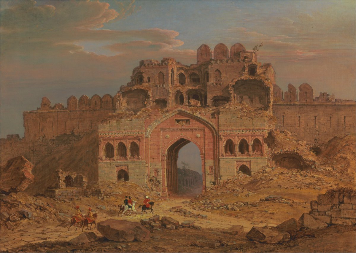 SeekAfterBeauty's tweet photo. Inside the Main Entrance of the Purana Qila, Delhi (1823), by Robert Smith https://t.co/FfaM7k0kwq