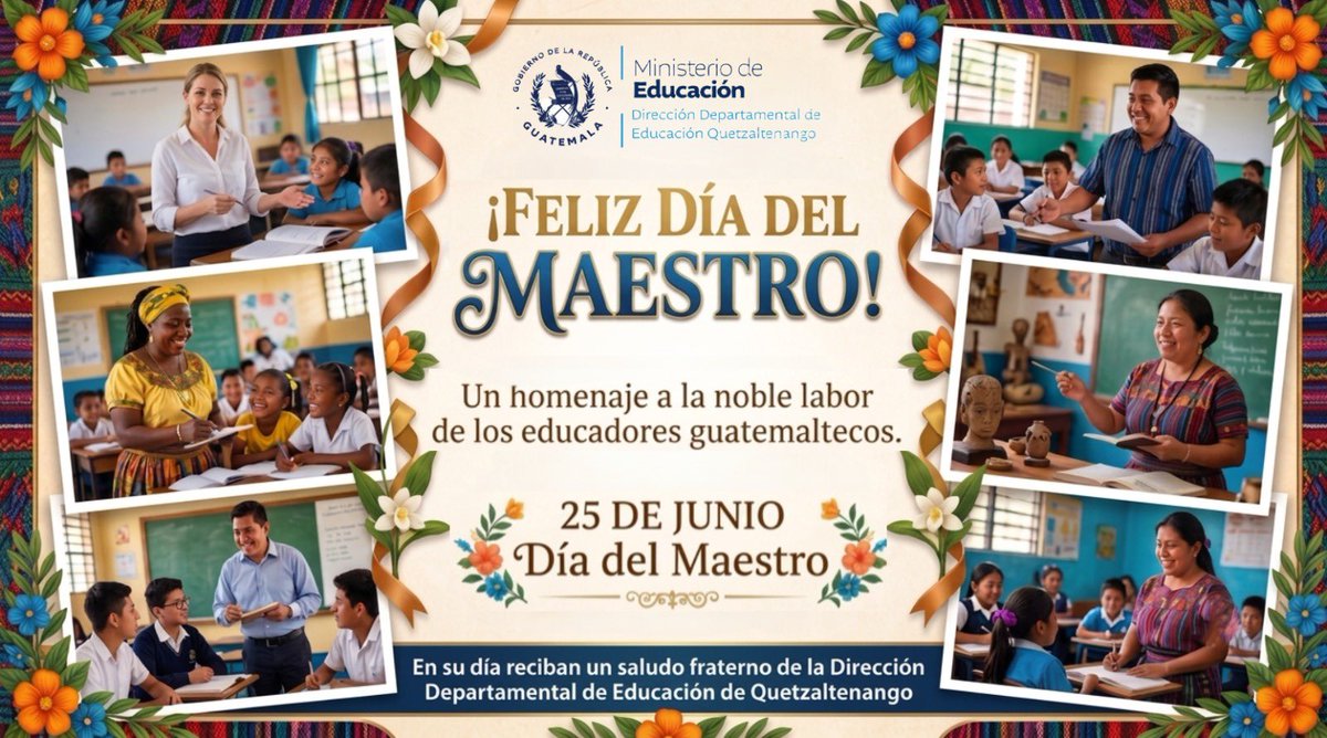 Dideducxela's tweet photo. Felicidades en su día Maestros de Quetzaltenango!! https://t.co/UZYXeYEF62