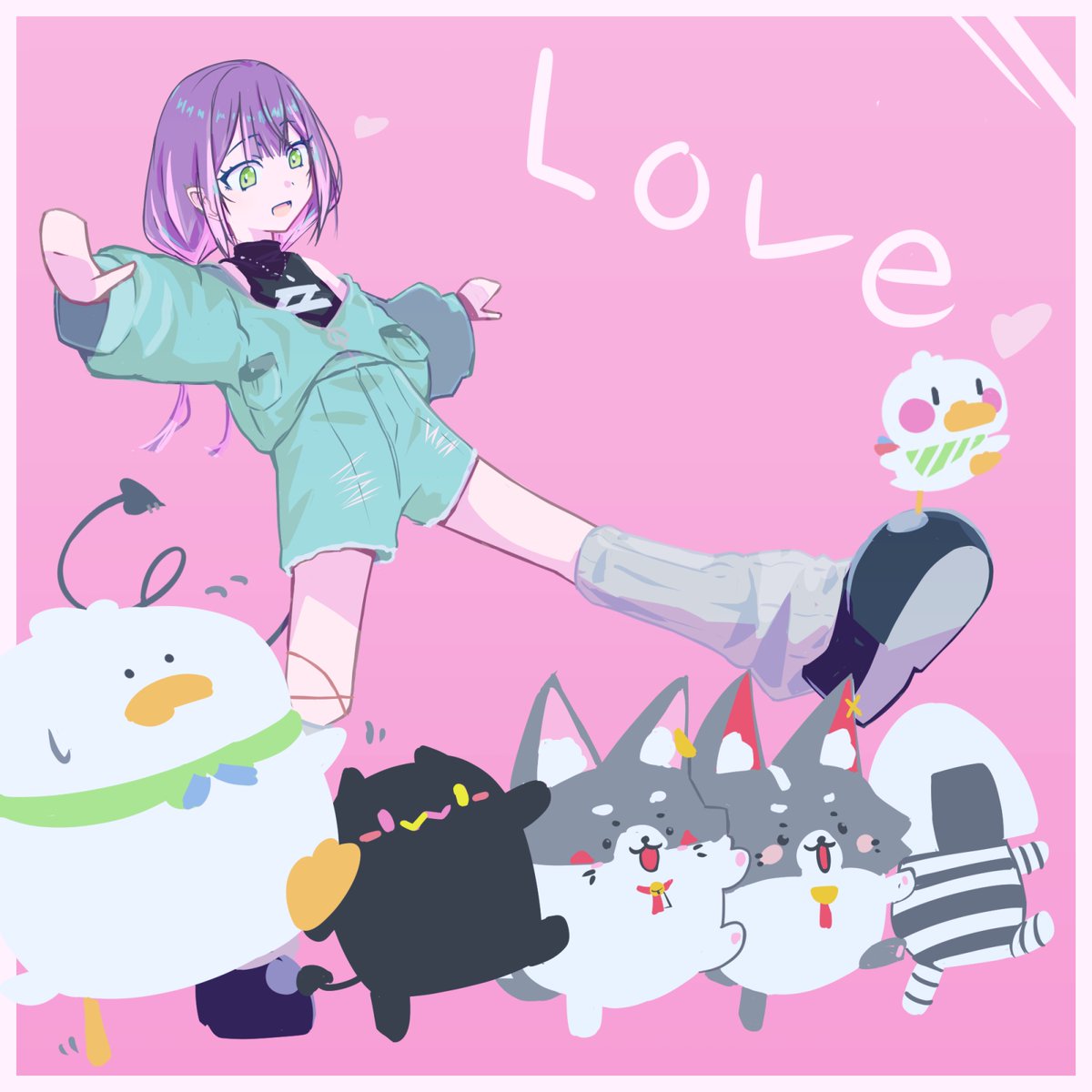 qwq_oekaki's tweet photo. Love Love Love💜 #TOWART https://t.co/hv8wHJMhwy