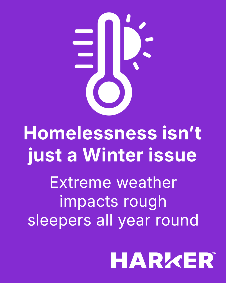 harkerapp's tweet photo. The current heatwave isn’t good news for everyone ☀️

As temperatures rise, rough sleepers face risks of dehydration, heat exhaustion and sunburn.

#Homelessness #EndHomelessness #UKHomelessness #HousingCrisis #SocialImpact #Heatwave #DataForGood #TechForGood https://t.co/fVEVrT0s7C