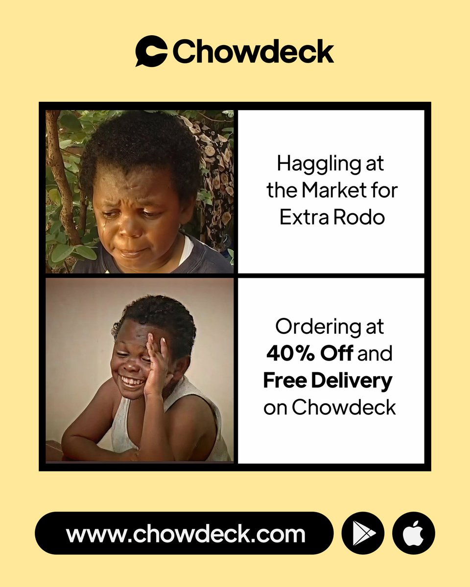chowdeck's tweet photo. Superstar like you shouldn't be caught haggling for extra pepper in the market!

Order from Bodija Local Market at 40% off and enjoy free delivery, straight to your door 🚀 https://t.co/Rzr4Btd2GW