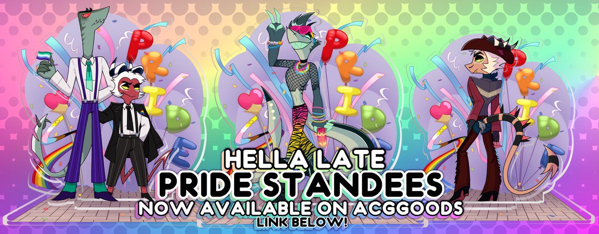 primarvelous's tweet photo. My HELLA LATE Pride Standees are now available!!!

#HelluvaBoss #HelluvaBossChaz #HelluvaBossStriker #HelluvaBossCrimson #HelluvaBossAlessio https://t.co/FbhhZs3Nc7