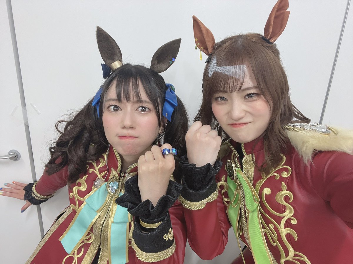 yuri_f_shibainu's tweet photo. #ウマ娘7th東京D2 
お写真撮れた皆さま④📷✨

トーセンジョーダン役 鈴木絵理さん
エイシンフラッシュ役 藤野彩水さん

今回撮れなかった方とも、いつか一緒に撮れますように…！😭 https://t.co/Sr4VLgi4vy