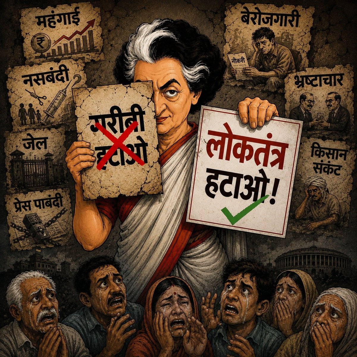 Sandhya_BJPCG's tweet photo. गरीबी हटाने के वादों की आड़ में लोकतांत्रिक अधिकारों पर प्रहार हुआ।

आपातकाल ने दिखाया कि जब सत्ता निरंकुश हो जाए, तो सबसे बड़ी कीमत जनता और लोकतंत्र को चुकानी पड़ती है।

#SamvidhanHatyaDiwas https://t.co/RS1NdRGEpS