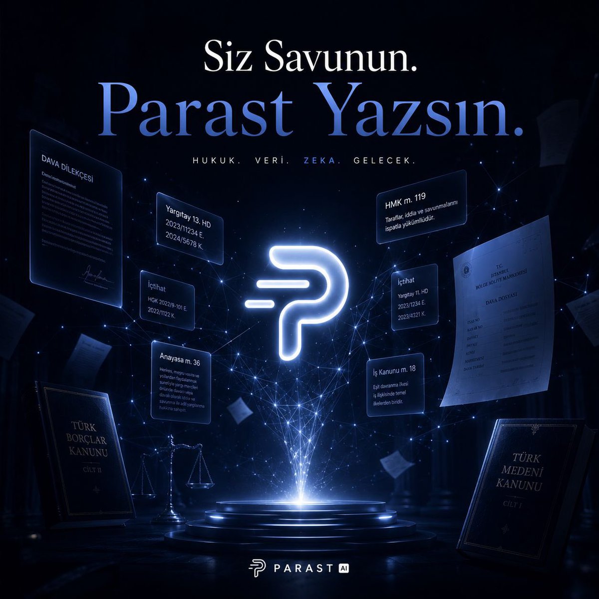 ParastAgent's tweet photo. Hukuk. Veri. Zekâ. Gelecek.
Avukatlar için geliştirilen yapay zekâ asistanı.
🌐 https://t.co/d1j8MbWdIt https://t.co/ygMG6oHJiM