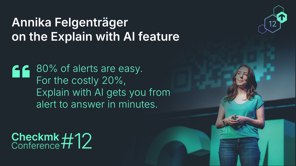 checkmk's tweet photo. The most valuable conference takeaways are often the simplest. 💡

Check out the images below to explore a few thoughts from the #CMKConf12 stage. 👇

🎥 If you'd like to dive deeper, watch the livestream recordings here: https://t.co/7OjBU6ea8g https://t.co/ANCYKnvJj1