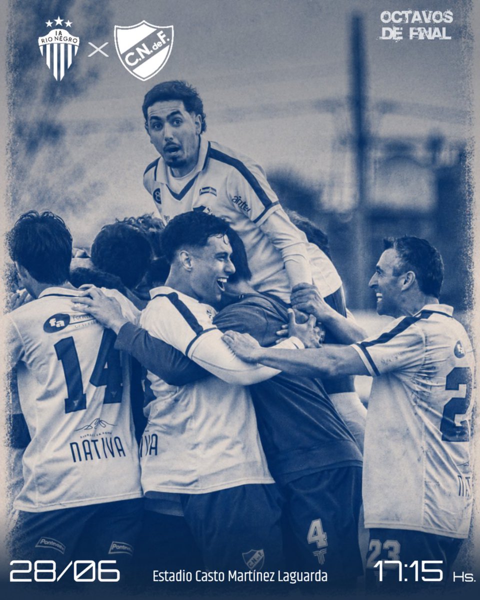 CNdeF_FLORIDA's tweet photo. 👊🏼🏆 #TodosJuntos 

🏆 COPA DE CLUBES OFI | Divisional A 
⚽️ Octavos de Final - partido de Vuelta
🆚 Río Negro (San José) 
🗓️ Domingo 28/06
⏰ 17:15 hs.
🏟️ Casto Martínez Laguarda 

#NacionalFlorida 
#SomosFamilia https://t.co/txXU4kpMF8