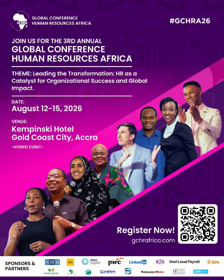 ipm_namibia's tweet photo. Join Africa’s leading HR minds at GCHRA 2026 in Accra. Connect, learn and shape the future of work. Register now: https://t.co/jKFP5qg4dz https://t.co/tlPo61waJM