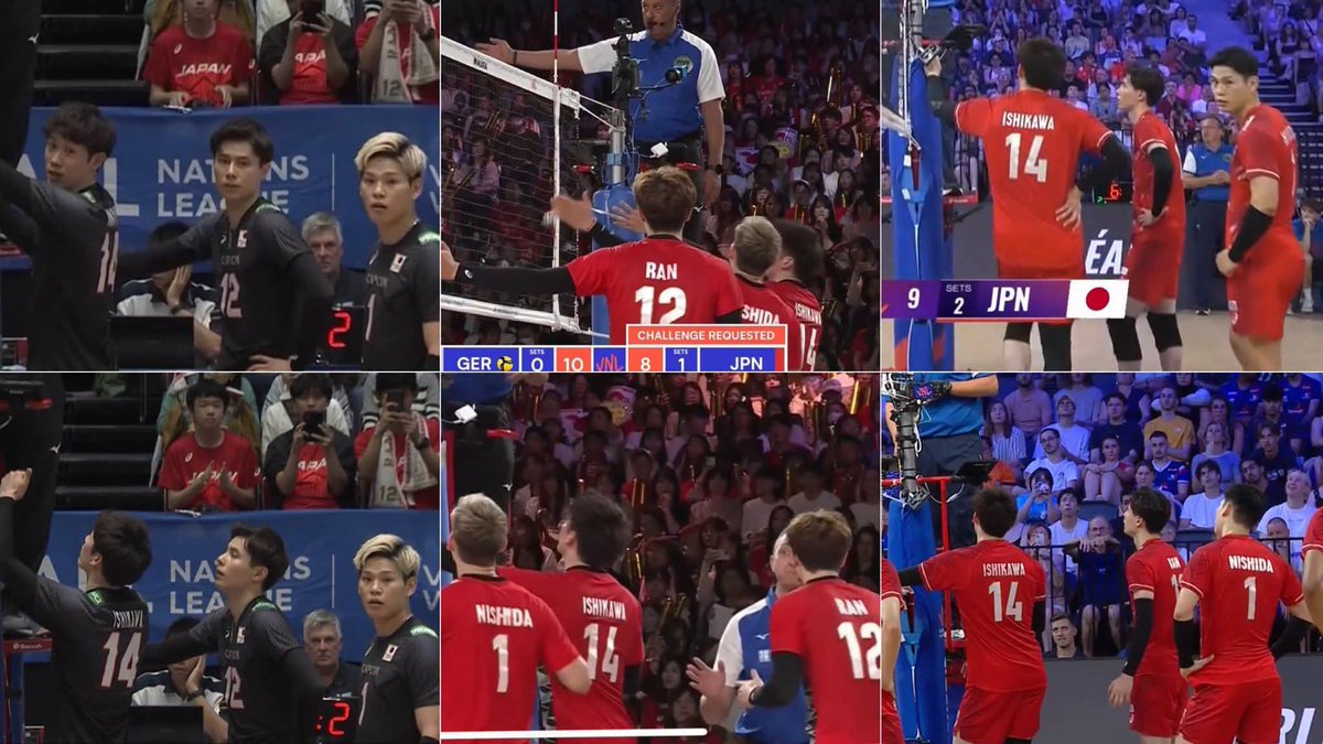 Jakub110Jakub's tweet photo. Years go by, but some
things stay the same. 🇯🇵

🇯🇵 2023:
Ishikawa, Ran, Nishida vs Referee 

🇯🇵 2024:
Ishikawa, Ran, Nishida vs Referee 

🇯🇵 2026:
Ishikawa, Ran, Nishida vs Referee 

Screen: Volleyball World 
#VNL2026 https://t.co/J6nkmVEbLV