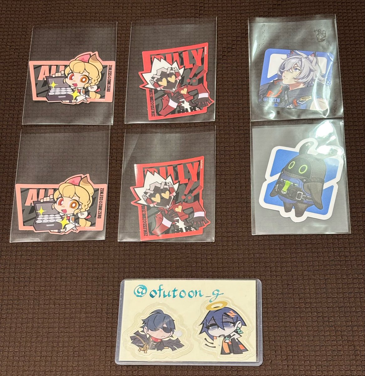 ofutoon_g's tweet photo. 【交換】ゼンレスゾーンゼロ　ゼンゼロ　スシロー

【譲】
ステッカー　ビリー2、アリス2
ピック　セス　ツェイ巡査

【求】
ステッカー　ライト
ピック　ライト

郵送交換>都内手渡し
纏めての方がいらっしゃれば優先します。

お気軽にお声掛けください。 https://t.co/52anaTAtZa