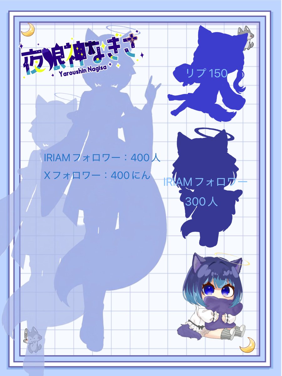 yarousinn729's tweet photo. 【立ち絵公開チャレンジ！】
このポストを見たあなた！ はいあなたです！
まだまだたくさん残ってるので、協力してくれませんか？
天界からやってきたオオカミの神様 夜狼神(やろうしん)なぎさだよ！キミもなぎさから元気を貰っていかない？
#立ち絵公開チャレンジ #IRIAMライバーさんと繋がりたい https://t.co/1asw6uVDhE