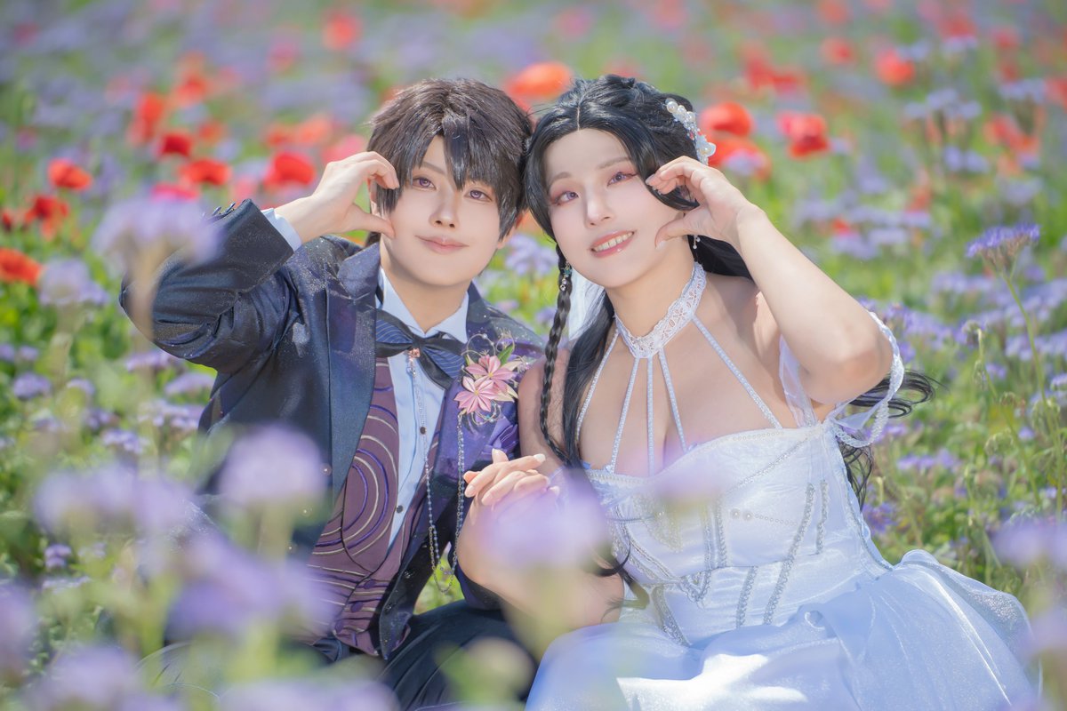 aka_mh_ym's tweet photo. ★コスプレ                  
恋と深空     Love and Deepspace       
マヒ主                    

マヒル…あかね          
主…南はる                                

撮影…でこぼこ    
#あかねcos #仮染街 https://t.co/G9nViHjjHH