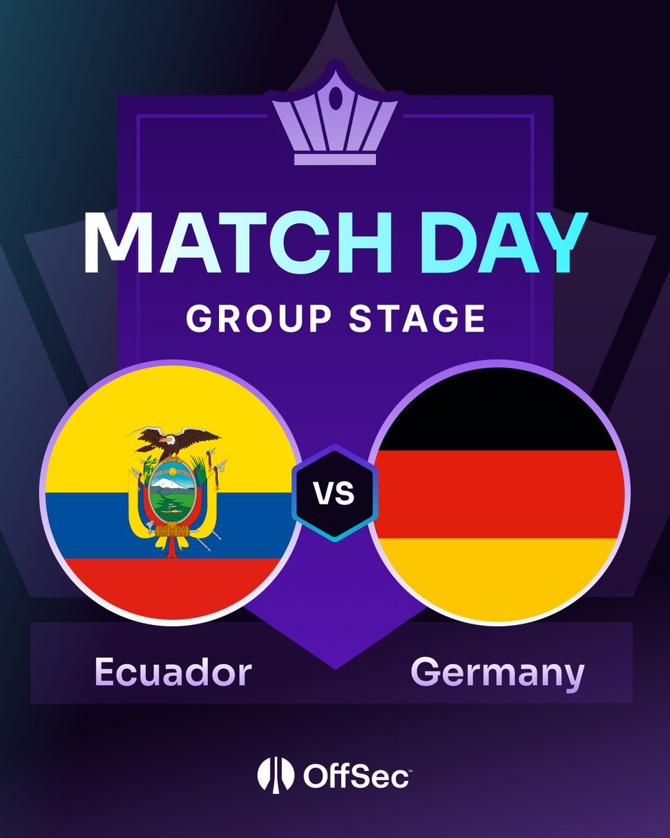offsectraining's tweet photo. ⚽ MATCH DAY | GROUP STAGE
🇪🇨 Ecuador vs Germany 🇩🇪

On the pitch: MetLife Stadium, New York.
On the Leaderboard: Global Offensive.

Germany has been a powerhouse on this platform for years.
Ecuador is stepping up on the biggest stage in football — and on the Leaderboard 
nobody gets a free pass.

Filter your country right now. The XP scoreline might surprise you.

🇪🇨 Ecuador — this is your World Cup moment. Show the board.
🇩🇪 Germany — defend your rank.

🔗 https://t.co/nA6OUmFZnF

Drop: 🏴 Flag | 📊 Rank | ⚡ XP this month

Not playing for XP right now? Start here ➡️ https://t.co/F9EfInw3Bl