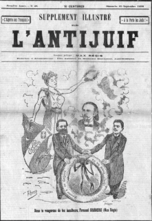 Manouck44's tweet photo. Entendre des militants RN scander "Marine au pouvoir, les Arabes à l'abattoir" rappelle les heures les plus sombres de notre Histoire. 
N'oublions jamais qu'en 🇫🇷, un journal appelé "L'Anti Juif" a existé, cela dans l'indifférence quasi générale.
Plus jamais ça, pour personne ! https://t.co/x1jxj7GMG3