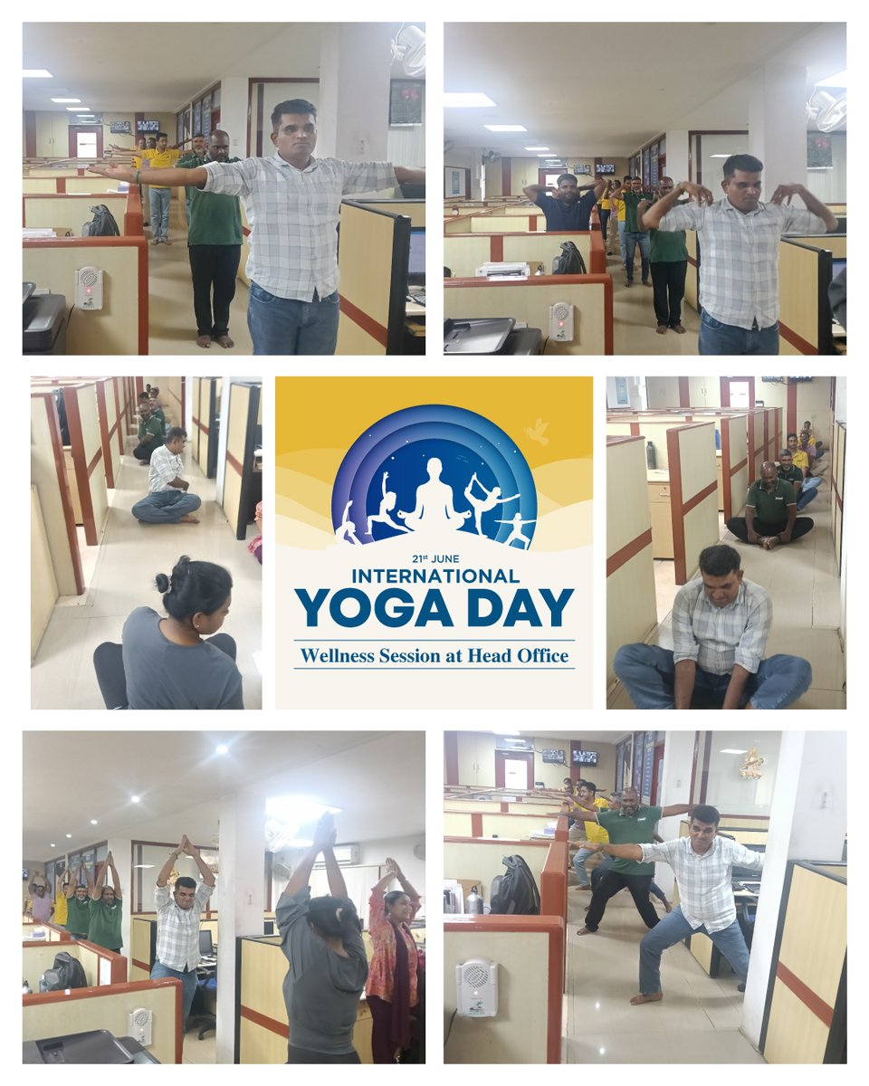 provetppl's tweet photo. On the occasion of International Yoga Day, we organized a refreshing yoga session at our Head Office to promote health, mindfulness, and well-being.
#Provetpharma #internationalyogaday #yogaday #asanas #WorkplaceWellness #EmployeeWellbeing
#YogaForWellness #WellnessAtWork https://t.co/7KbiE9Gslf