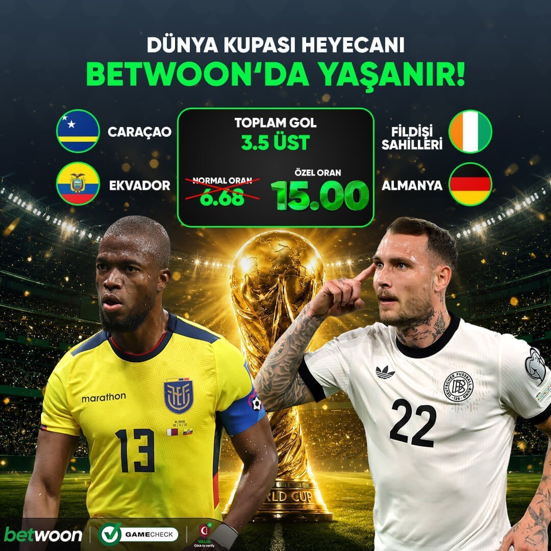 xxbetwoon1's tweet photo. 🏆 ÖZEL ORAN  HEYECANINI BETWOON'da YAŞA!

🤍 CURAÇAO - FİLDİŞİ SAHİLİ

🤍 EKVADOR - ALMANYA

✅7/24 Evraksız Belgesiz Dilediğiniz Yöntem İle  Günlük Sınırsız Çekim İmkanı 💵

https://t.co/AMhSfbTXRm https://t.co/GuiX7PC0yc