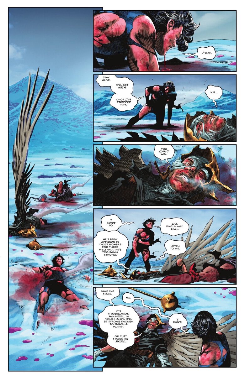 mofromyt's tweet photo. loved this moment so much

superman having to come to terms with the fact that sometimes you have to fight dangerously to survive, definitely foreshadowing for when he fights absolute doomsday one day, the whole issue is about his moral struggle and i fw it https://t.co/eVEdwAqA0s