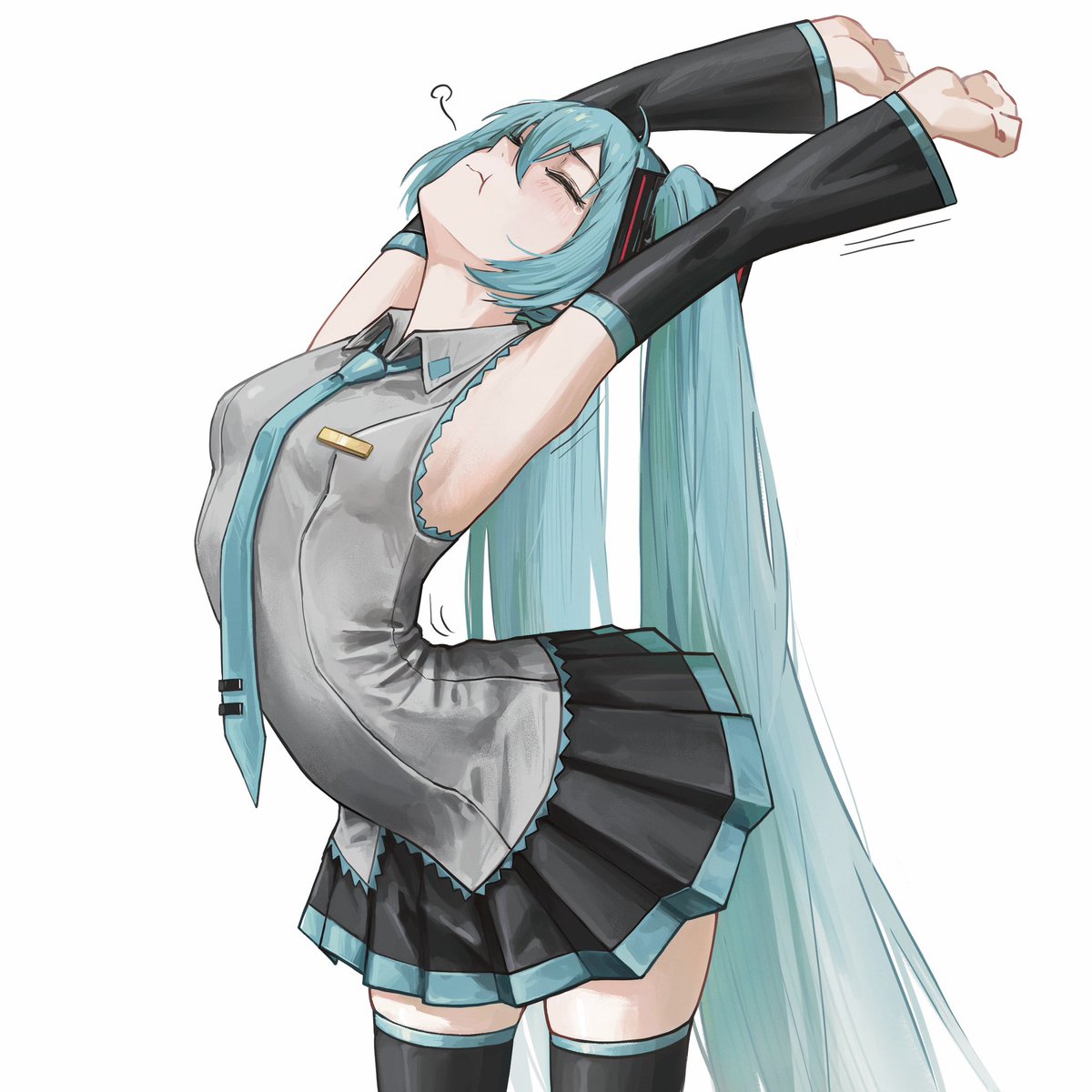 TaRinne's tweet photo. Big Miku Stretch🙆 https://t.co/fahezfobSO