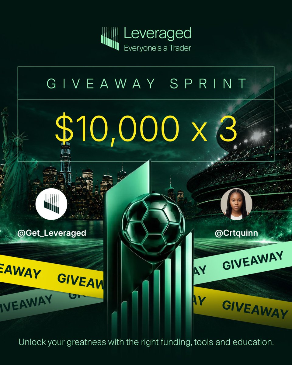 Crtquinn's tweet photo. 3 X $10k GIVEAWAY 🎁 
 rules:
* Follow @Get_Leveraged, @Crtquinn,
@TalFromchenko and @F_X_J0, and turn on post notifications
* Like and repost
* Tag 3 traders (not influencers) https://t.co/5mmeMMo5Mn